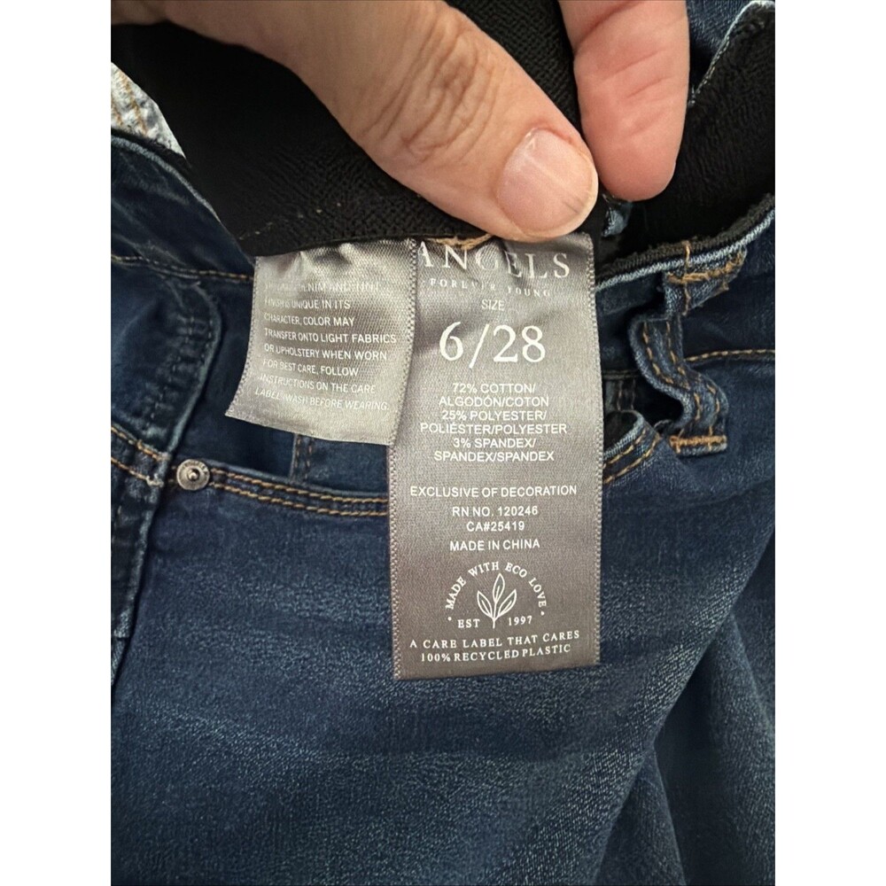 Angels Everluxe Lift Convertible Skinny Blue Denim Jeans Women Stretch 6/28 - Picture 3 of 5